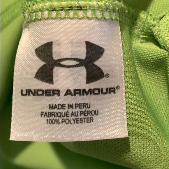 Under Armour acid green polo pullover #6 jersey! - Picture 7 of 7